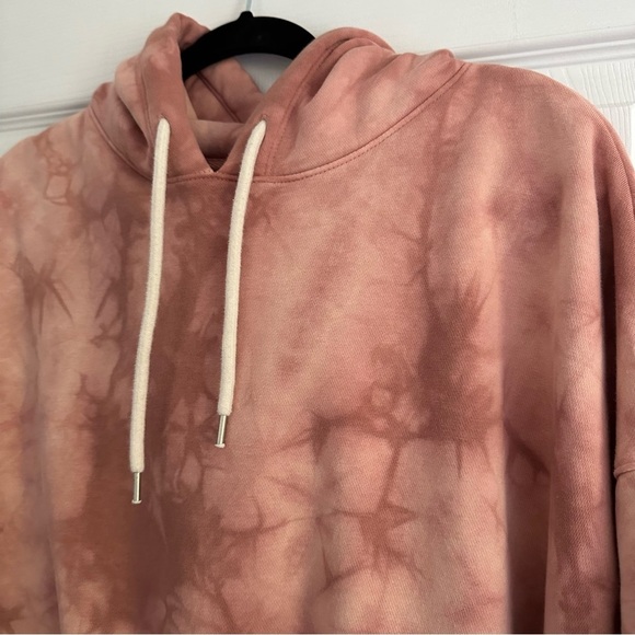 Size S GAP Oversized Vintage Soft Cropped Hoodie - Pink Tie Die - Picture 4 of 6